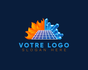 Hot - Solar Heat Ice logo design