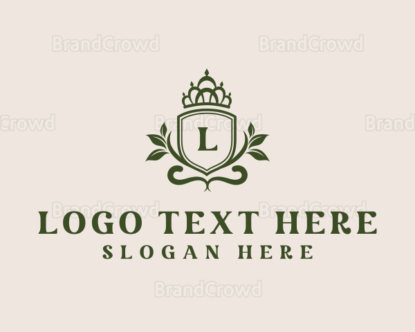 Foliage Shield Crown Logo