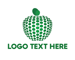 Green And White - Dots & Green Apple logo design