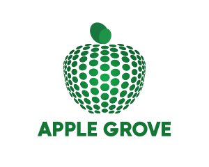 Dots & Green Apple logo design