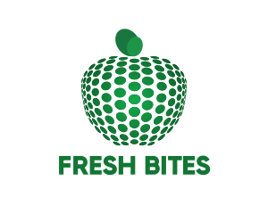 Crisp - Dots & Green Apple logo design