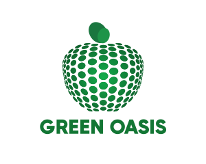 Dots & Green Apple logo design