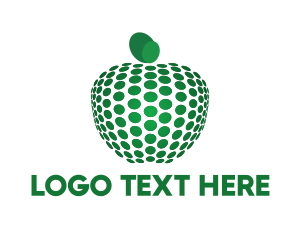 Sandblast - Dots & Green Apple logo design
