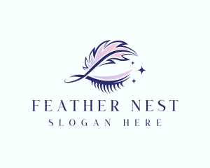 Eyebrow Feather Lashes logo design