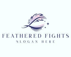 Eyebrow Feather Lashes logo design