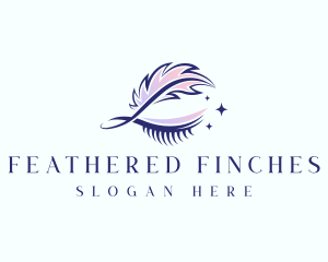 Eyebrow Feather Lashes logo design