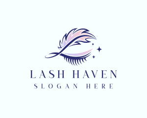 Eyebrow Feather Lashes logo design