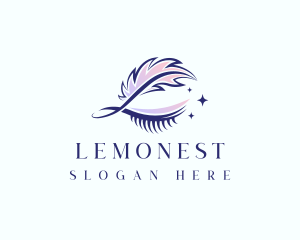 Brow - Eyebrow Feather Lashes logo design