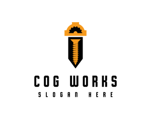 Cog - Construction Cog Screw logo design