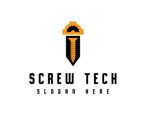 Construction Cog Screw logo design