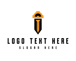 Industrial - Construction Cog Screw logo design