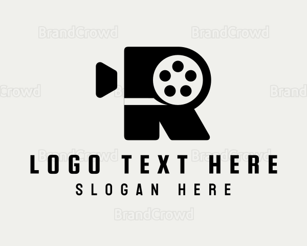 Film Camera Letter R Logo