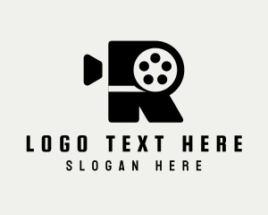 Production Studio - Film Camera Letter R logo design