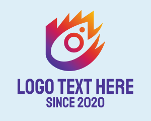 Youtube - Gradient Photography Icon logo design