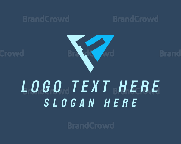 Creative Triangular Letter F Logo