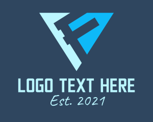 Letter F - Triangular Letter F logo design