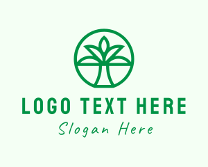 Ecological - Palm Tree Forest logo design
