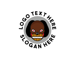 Teeth - Angry Halloween Teeth logo design