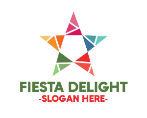 Fiesta - Colorful Star Mosaic logo design