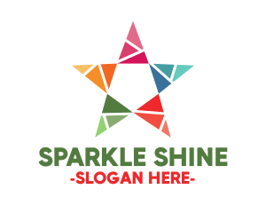 Twinkle - Colorful Star Mosaic logo design
