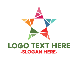 Eclectic - Colorful Star Mosaic logo design
