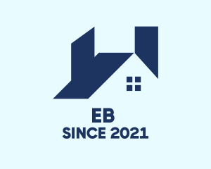 Geometric - Blue Industrial Factory logo design