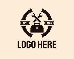 Mechanic - Pipe Pliers Toolbox logo design