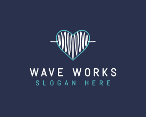 Wave Heart Lifeline logo design