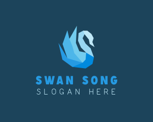 Fashion Swan Origami logo design