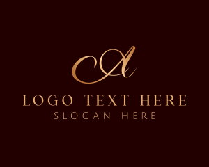 Dermatology - Fashion Couture Letter A logo design