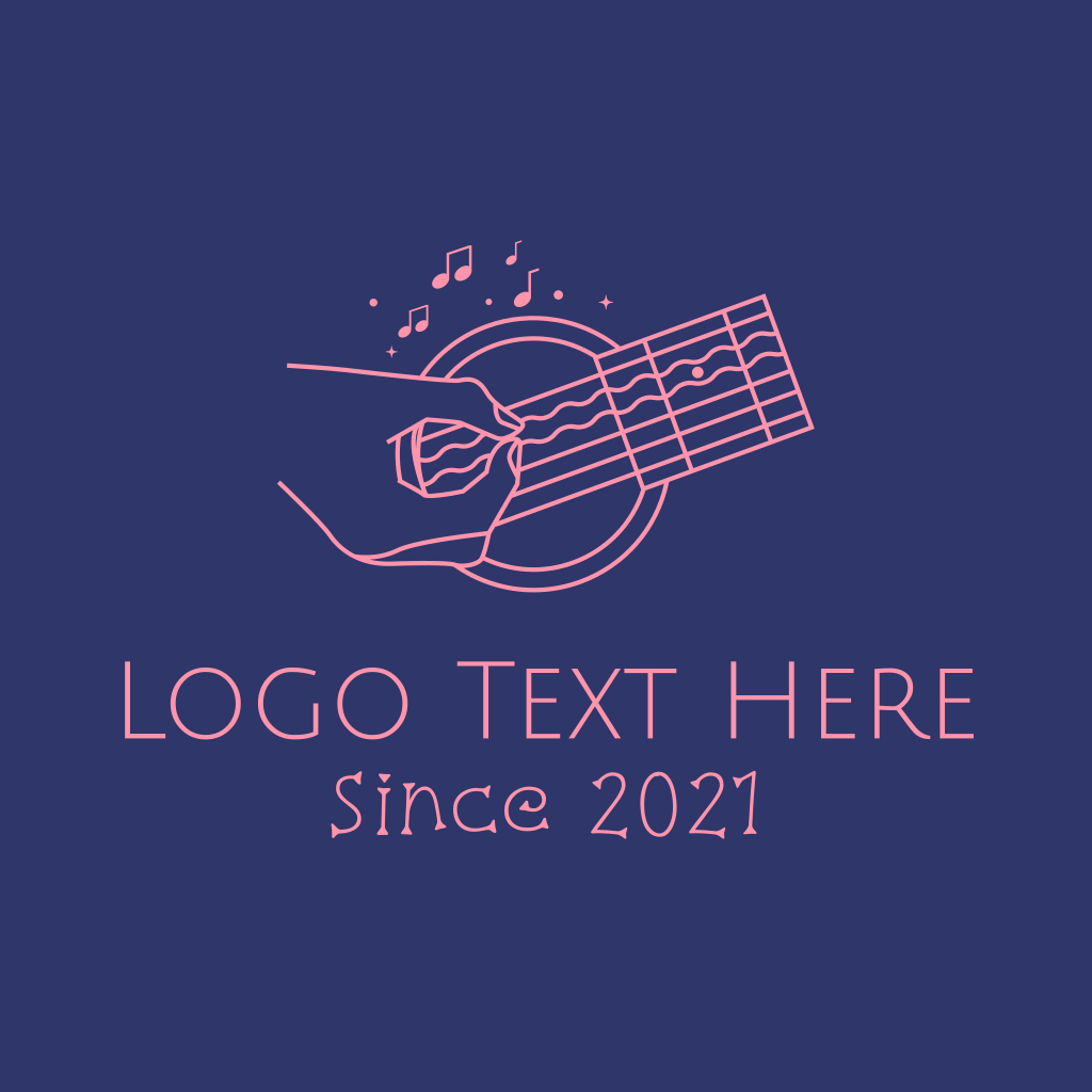 Acoustic Guitar Performer Logo Brandcrowd Logo Maker Brandcrowd