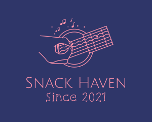 Acoustic Guitar Performer  logo design