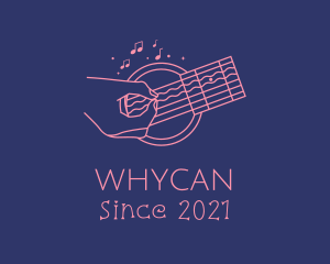 String Instrument - Acoustic Guitar Performer logo design