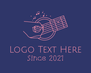 Guitar - Acoustic Guitar Performer logo design