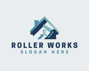 Paint Roller Home logo design