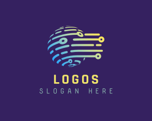 Data Technology - Digital Global Tech logo design