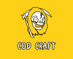 Cod - Cute Friendly Reaper logo design