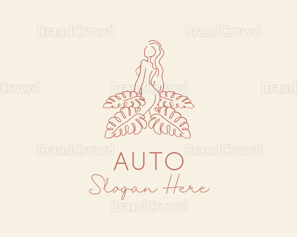 Minimalist Naked Female Body Logo