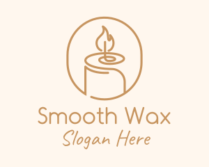 Wax - Flame Wax Candle logo design