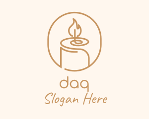 Light - Flame Wax Candle logo design