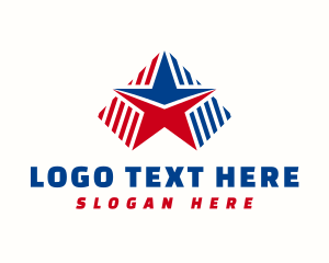 Nationality - American Star Stripes logo design