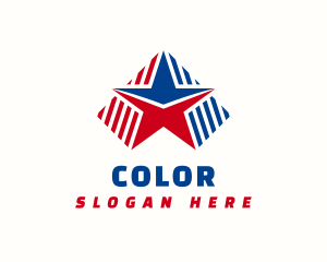 Patriotism - American Star Stripes logo design