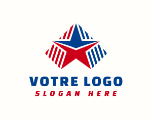 Star - American Star Stripes logo design
