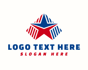 Country - American Star Stripes logo design