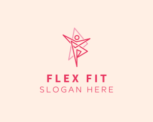 Stretching - Person Fitness Workout logo design