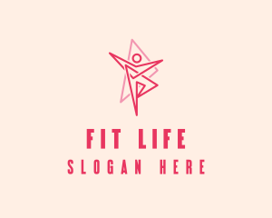 Person Fitness Workout logo design