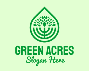 Green Agricultural Plant logo design