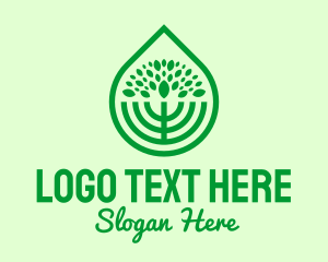 Green Agricultural Plant Logo