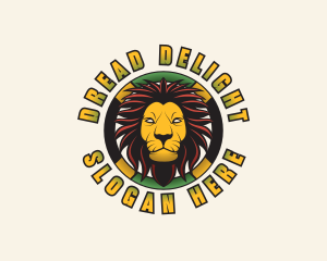 Dreadlocks - Wild Jamaica Lion logo design