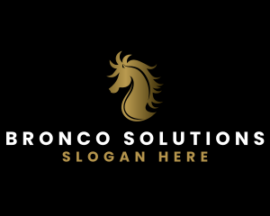 Bronco - Stallion Horse Animal logo design